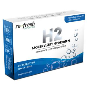 Re-fresh Superfood H2 Molekylärt Hydrogen Väte 30 tabletter produkt bild