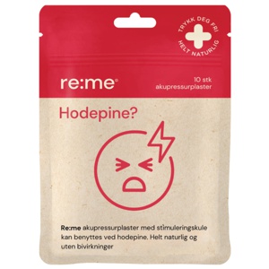 Re:me Hodepine Akupressurplaster, 10 stk. produktbilde