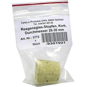 REAGENZGLAS STOPFEN Kork 26-30 mm Durchmesser Produktbild