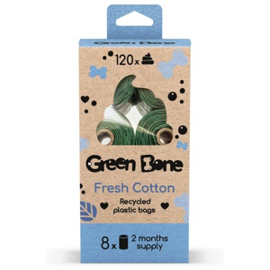 Green Bone Cotton Fresh Hundbajspåsar produkt bild