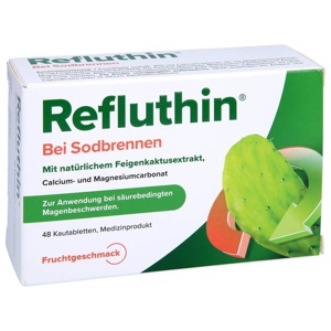 Refluthin bei Sodbrennen Kautabletten Frucht Produktbild