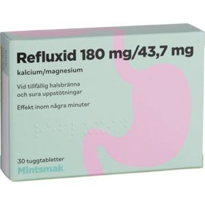 Refluxid, tuggtablett 180 mg / 43,7 mg, 30 st produkt bild
