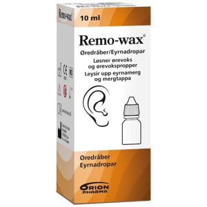 Remo-wax øredråber uden sprøjte 10 ml. produktbillede