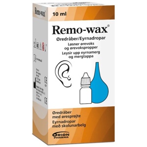 Remo-wax øredråber med øresprøjte 10 ml produktbillede