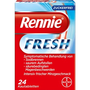 Rennie Fresh Kautabletten, 24 St Kautabletten Produktbild