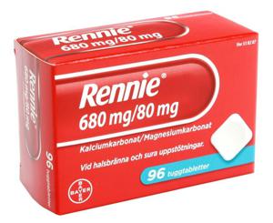 Rennie, tuggtablett 680 mg/80 mg 96 st