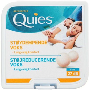 Quies Ørepropper naturlig voks 8 par. produktbillede
