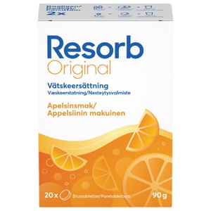 Resorb Original brusetabletter appelsinsmak 20 stk produktbilde