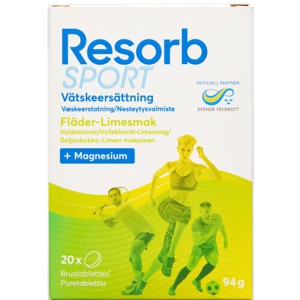 Resorb Sport Hyldeblomst-Lime 2 x 10 stk. produktbillede