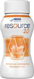 Resource 2,0 drickfärdigt, komplett kosttillägg aprikos, 4 x 200 milliliter produkt bild