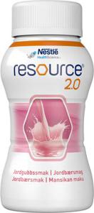 Resource 2,0 drickfärdigt, komplett kosttillägg jordgubb, 4 x 200 milliliter produkt bild
