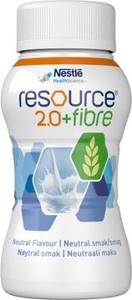 Resource 2,0 + fibre drickfärdigt, komplett kosttillägg neutral, 4 x 200 milliliter produkt bild