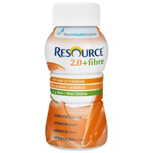 Resource 2,0 + Fibre næringsdrikk aprikos, 4x200 ml produktbilde