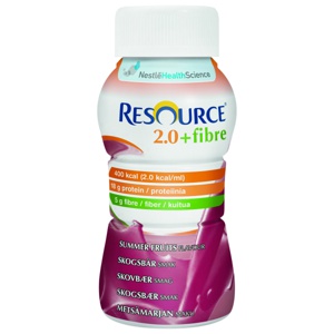 Resource 2,0 + Fibre næringsdrikk skogsbær, 4x200 ml produktbilde