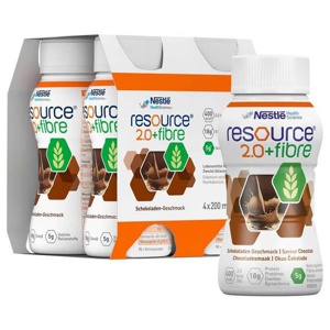 Resource 2.0 + fibre Schokolade, 4X200 ml Flüssigkeit Produktbild