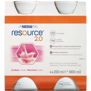 Resource 2.0 Jordbær 4 x 200 ml produktbillede