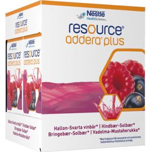 Resource Addera Plus Hallon-Svarta vinbär drickfärdigt kosttillägg 4 x 200 ml produkt bild