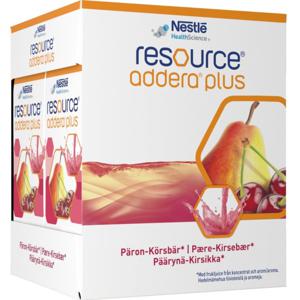 Resource Addera Plus, päron-körsbär, drickfärdigt kosttillägg, 4 x 200 milliliter produkt bild