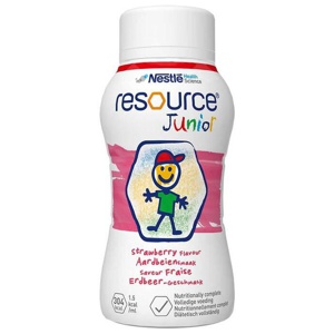 resource Junior Erdbeer Geschmack 4X200 ml Flüssigkeit Produktbild