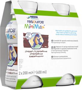 Resource MiniMax, drickfärdigt kosttillägg, choklad, 2 x 200 milliliter produkt bild
