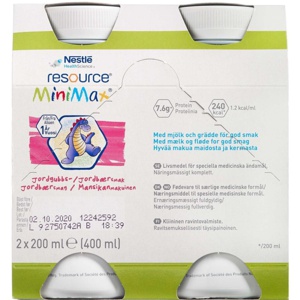 Resource MiniMax Jordbær 2 x 200 ml produktbillede