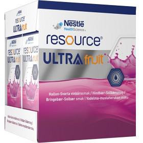Resource Ultra Fruit Hallon-svarta vinbärssmak 4x200 ml produkt bild