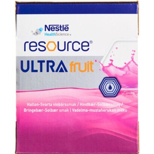 Resource Ultra Fruit Hindbær og Solbær 4 x 200 ml produktbillede