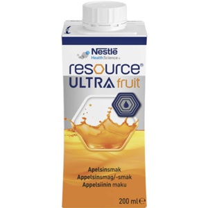 Resource Ultra Fruit næringsdrikk appelsin 4x200 ml produktbilde