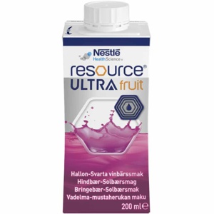 Resource Ultra Fruit næringsdrikk bringebær-solbær 4x200 ml produktbilde