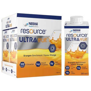 Resource Ultra Fruit Orange flüssig, 4X200 ml Flüssigkeit Produktbild