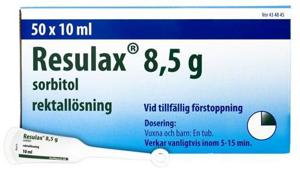 Resulax, rektallösning 8,5 g, 50 styck produkt bild