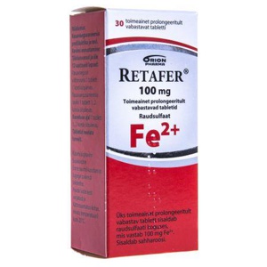 Retafer prolong tbl 100mg n30 toote pilt
