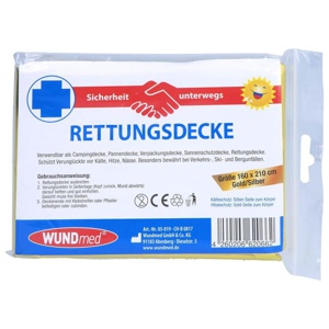 Rettungsdecke 160x210 cm Gold / Silber, 1 St n.v. Produktbild