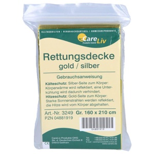 Rettungsdecke gold / silber 160x210 cm, 1 St n.v. Produktbild