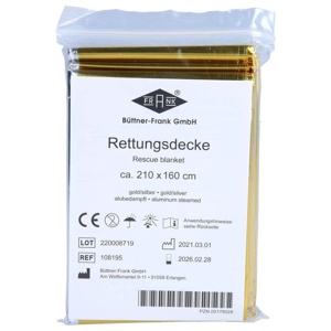RETTUNGSDECKE KFZ 160x210 cm gold/silber Produktbild
