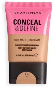 Revolution Conceal and Define Soft Matte Tube Foundation F10N 23 ml produkt bild