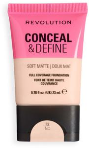 Revolution Conceal and Define Soft Matte Tube Foundation F2NC 23 ml produkt bild