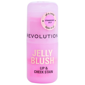 Revolution Jelly Blush Stick Lip and Cheek Stain Strawberry Pink 5,5 g produkt bild