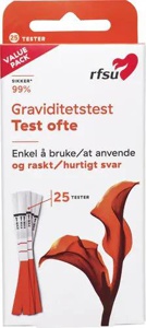 RFSU Test ofte graviditetstest 25 stk produktbilde