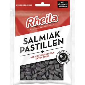 RHEILA Salmiak Pastillen zuckerfrei Produktbild