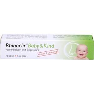 RHINOCLIR Baby & Kind Nasenbalsam mit Engelwurz 10 g Balsam Produktbild