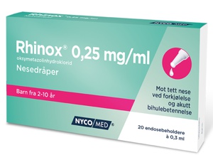 Rhinox Nesedråper 0,25mg/ml Endos produktbilde