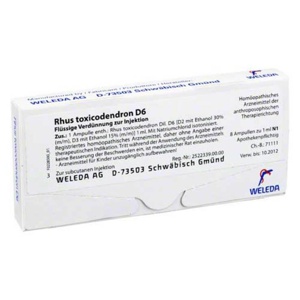 Rhus toxicodendron D 6 Ampullen, 8X1 ml Ampullen Produktbild