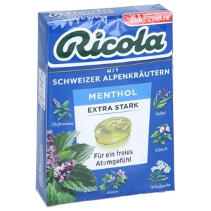 Ricola Menthol ohne Zucker 50 g Bonbons Produktbild