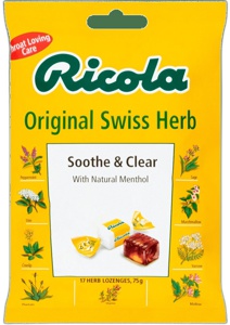 Ricola Soothe & Clear Original Swiss Herb Lozenges 75g product image