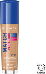 Rimmel Match Perfection Liquid Foundation 100 Ivory produkt bild