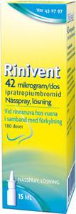 Rinivent Nässpray 42 mikrogram/dos 15 ml produkt bild