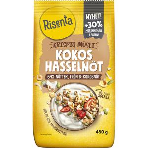 Risenta Krispig Müsli Kokos Hasselnöt 450 g produkt bild
