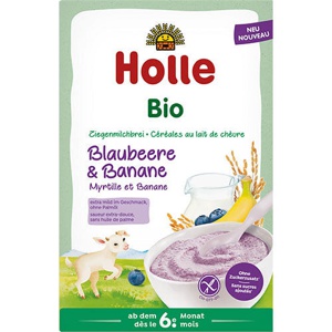 Risgrød med gedemælk, blåbær og banan Øko. - 200 gram produktbillede