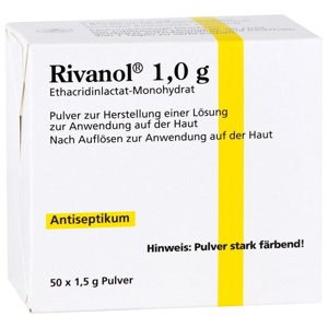 Rivanol 1,0 g Pulver, 50 St Pulver Produktbild